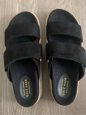NIB Cole Haan Cole Haan Cloudfeel GrandSeries Suede Espadrille Slide Sandals